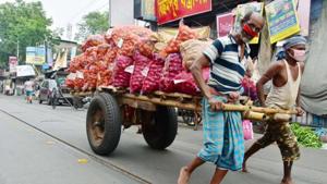 Onion, which was sold below potato price at Rs 25 per kg recently, is now available at Rs 70, while egg price has increased from Rs 4 a piece to Rs 7(ANI file photo) Onion, which was sold below potato price at Rs 25 per kg recently, is now available at Rs 70, while egg price has increased from Rs 4 a piece to Rs 7(ANI file photo)