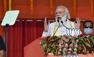 Prime Minister Narendra Modi underlining that his government has worked tirelessly for removing corruption from the country.(PTI) Prime Minister Narendra Modi underlining that his government has worked tirelessly for removing corruption from the country.(PTI)