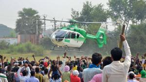 An election campaign rally in Kaimur district ahead of Bihar Assembly Elections 2020.(PTI) An election campaign rally in Kaimur district ahead of Bihar Assembly Elections 2020.(PTI)