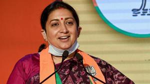 Union Minister of Women and Child Development Smriti Irani underscored the leadership of Prime Minister Narendra Modi.(PTI) Union Minister of Women and Child Development Smriti Irani underscored the leadership of Prime Minister Narendra Modi.(PTI)