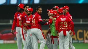 Photo of Kings XI Punjab from 43rd IPL 2020 match against Surisers Hyderabad in Dubai(Twitter) Photo of Kings XI Punjab from 43rd IPL 2020 match against Surisers Hyderabad in Dubai(Twitter)
