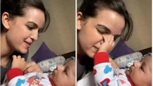 Natasa Stankovic with son Agastya. Natasa Stankovic with son Agastya.