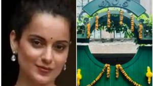 Kangana Ranaut has shared new pictures of her Mumbai property. Kangana Ranaut has shared new pictures of her Mumbai property.