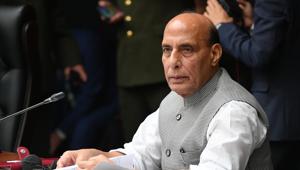 In Picture - Union Defense Minister Rajnath Singh.(AP) In Picture - Union Defense Minister Rajnath Singh.(AP)