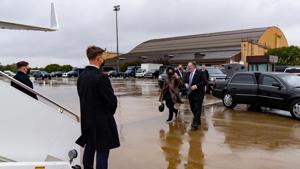 US Secretary of State Mike Pompeo just before leaving for India.(Twitter/@SecPompeo)