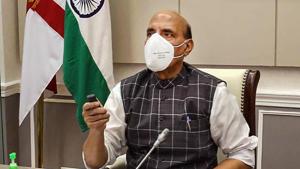 Defence Minister Rajnath Singh will address the conference on the second day.(@rajnathsingh/Twitter) Defence Minister Rajnath Singh will address the conference on the second day.(@rajnathsingh/Twitter)