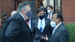 NSA Ajit Doval had a meeting with US Secretary of State Mike Pompeo and Defense chief Mark Esper on Tuesday NSA Ajit Doval had a meeting with US Secretary of State Mike Pompeo and Defense chief Mark Esper on Tuesday