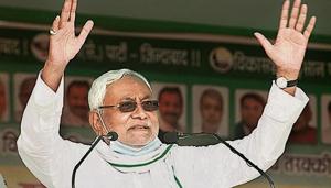 CM Nitish Kumar addresses an election rally in Khagaria; RJD leader Tejashwi Yadav in Vaishali district. CM Nitish Kumar addresses an election rally in Khagaria; RJD leader Tejashwi Yadav in Vaishali district.
