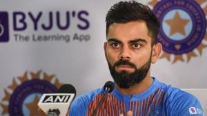 Indian cricket team captain Virat Kohli during a press conference in Dharamshala, on Saturday, Sept. 14, 2019. India and South Africa are scheduled to play their first T20 match of a three-match series on Sunday.(PTI) Indian cricket team captain Virat Kohli during a press conference in Dharamshala, on Saturday, Sept. 14, 2019. India and South Africa are scheduled to play their first T20 match of a three-match series on Sunday.(PTI)