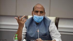 Union defence minister Rajnath Singh.(PTI file photo) Union defence minister Rajnath Singh.(PTI file photo)