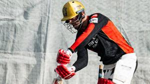 IPL 2020: AB de Villiers in the nets for RCB.(RCB/Twitter) IPL 2020: AB de Villiers in the nets for RCB.(RCB/Twitter)