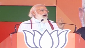 PM Modi speaking at a public rally in Muzaffarpur(Screengrab) PM Modi speaking at a public rally in Muzaffarpur(Screengrab)