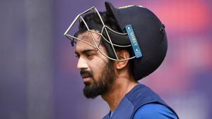 KL Rahul during one of India’s net session.(Getty Images) KL Rahul during one of India’s net session.(Getty Images)