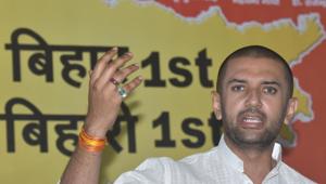LJP president Chirag Paswan addressing a press conference ahead of Bihar Assembly Elections, at the party office, in Patna, Bihar on October 27, 2020 (Photo by Parwaz Khan / Hindustan Times) LJP president Chirag Paswan addressing a press conference ahead of Bihar Assembly Elections, at the party office, in Patna, Bihar on October 27, 2020 (Photo by Parwaz Khan / Hindustan Times)