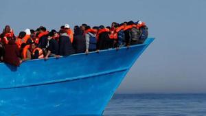The boat caught fire and capsized hours after leaving the town of Mbour for the Canary Islands on Saturday(Reuters file photo for representation) The boat caught fire and capsized hours after leaving the town of Mbour for the Canary Islands on Saturday(Reuters file photo for representation)