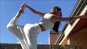 Esha Gupta looks unbelievably flexible during Yoga session(Instagram/egupta)