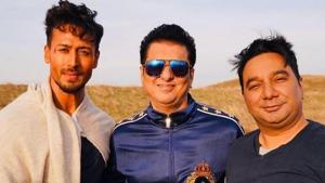 Tiger Shroff with producer Sajid Nadiadwala and director Ahmed Khan. Tiger Shroff with producer Sajid Nadiadwala and director Ahmed Khan.