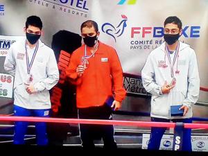 Amit Panghal on the podium.(HT) Amit Panghal on the podium.(HT)