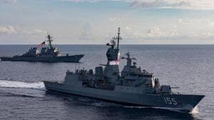 Seen here are USS John McCain and Australian Navy’s HMASBallarat. (Photo@USPacificFleet) Seen here are USS John McCain and Australian Navy’s HMASBallarat. (Photo@USPacificFleet)
