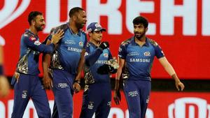 Mumbai Indians players celebrates the wicket of AB de Villiers of Royal Challengers Bangalore during Indian Premier League (IPL) match between the Mumbai Indians and the Royal Challengers Bangalore, at the Sheikh Zayed Stadium in Abu Dhabi.(PTI) Mumbai Indians players celebrates the wicket of AB de Villiers of Royal Challengers Bangalore during Indian Premier League (IPL) match between the Mumbai Indians and the Royal Challengers Bangalore, at the Sheikh Zayed Stadium in Abu Dhabi.(PTI)