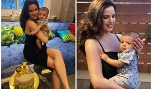 Hardik Pandya and Natasa Stankovic’s son Agastya turned three months old on Friday. Hardik Pandya and Natasa Stankovic’s son Agastya turned three months old on Friday.