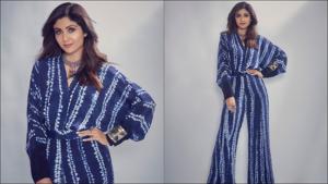 Shilpa Shetty Kundra adds her ‘royal’ twist to ‘weekend vibes’ in a <span class='webrupee'>₹</span>25k Shibori pleated jumpsuit(Instagram/theshilpashetty) Shilpa Shetty Kundra adds her ‘royal’ twist to ‘weekend vibes’ in a <span class='webrupee'>₹</span>25k Shibori pleated jumpsuit(Instagram/theshilpashetty)