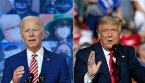 A combination picture of Joe Biden and Donald Trump campaigning during the US presidential election.(AFP) A combination picture of Joe Biden and Donald Trump campaigning during the US presidential election.(AFP)