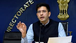 AAP leader and Vice Chairman of Delhi Jal Board Raghav Chadha.(ANI) AAP leader and Vice Chairman of Delhi Jal Board Raghav Chadha.(ANI)