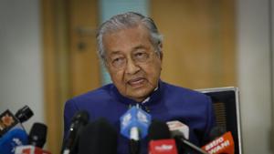 Former Prime Minister Mahathir Mohamad whose tweet was removed by Twitter as it contained remarks “glorifying violence”.(AP) Former Prime Minister Mahathir Mohamad whose tweet was removed by Twitter as it contained remarks “glorifying violence”.(AP)