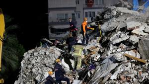 Two children were found dead under a collapsed wall in the Greek Island of Samos. The search operation continues.(REUTERS) Two children were found dead under a collapsed wall in the Greek Island of Samos. The search operation continues.(REUTERS)