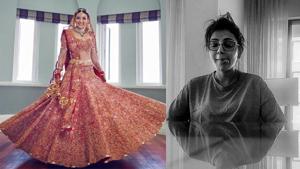 Kajal Aggarwal as the bride and as ‘Mrs Kitchlu’ . Kajal Aggarwal as the bride and as ‘Mrs Kitchlu’ .