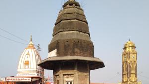 Chemical layering, filling, testing and cleaning work has been started on the Ganga temple by experts from Indian National Trust for Art and Cultural Heritage (INTACH). (HT Photo) Chemical layering, filling, testing and cleaning work has been started on the Ganga temple by experts from Indian National Trust for Art and Cultural Heritage (INTACH). (HT Photo)