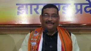 Jharkhand BJP chief Deepak Prakash. (Videograb) Jharkhand BJP chief Deepak Prakash. (Videograb)