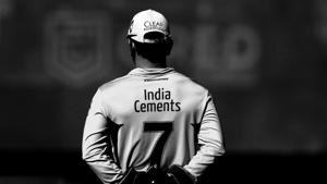 MS Dhoni’s picture was shared on official Indian Premier League Twitter profile with the hashtag#DefinitelyNot.(Twitter/@IPL) MS Dhoni’s picture was shared on official Indian Premier League Twitter profile with the hashtag#DefinitelyNot.(Twitter/@IPL)