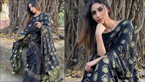 Mouni Roy does pre-Diwali fashion right in Rs 3.5k black cotton silk sharara set(Instagram/imouniroy) Mouni Roy does pre-Diwali fashion right in Rs 3.5k black cotton silk sharara set(Instagram/imouniroy)