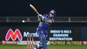 Mumbai Indians batsman Ishan Kishan plays a shot during the Indian Premier League 2020 cricket match against Royal Challengers Bangalore, at Dubai International Cricket Stadium.(PTI) Mumbai Indians batsman Ishan Kishan plays a shot during the Indian Premier League 2020 cricket match against Royal Challengers Bangalore, at Dubai International Cricket Stadium.(PTI)