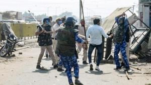 The protesting youth were demanding capital punishment for the accused involved in a final year BCom student,Nikita’s, killing(PTI) The protesting youth were demanding capital punishment for the accused involved in a final year BCom student,Nikita’s, killing(PTI)