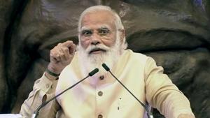 Prime Minister Narendra Modi during virtual interaction with the Civil Services Probationers in Kevadia on Saturday.(ANI File Photo) Prime Minister Narendra Modi during virtual interaction with the Civil Services Probationers in Kevadia on Saturday.(ANI File Photo)
