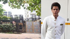 Shah Rukh Khan’s Mannat on his 55th birthday on Monday.(Varinder Chawla) Shah Rukh Khan’s Mannat on his 55th birthday on Monday.(Varinder Chawla)