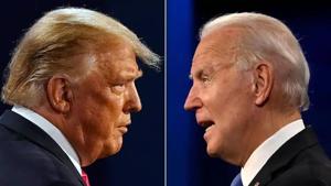 Take the US first. It is clear that the contest between Donald Trump and Joe Biden is not just of personalities; both represent contrasting visions of how the US is to be governed.(AFP file photo) Take the US first. It is clear that the contest between Donald Trump and Joe Biden is not just of personalities; both represent contrasting visions of how the US is to be governed.(AFP file photo)
