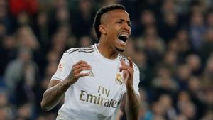 Real Madrid's Eder Militao reacts after a missed chance.(REUTERS) Real Madrid's Eder Militao reacts after a missed chance.(REUTERS)