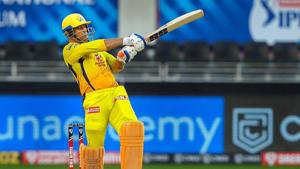MS Dhoni captain of Chennai Superkings plays a shot during the Indian Premier League (IPL)(PTI)