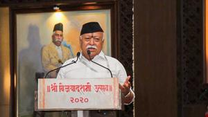 The RSS’ all-India working committee meeting takes place annually ahead of Diwali and some 400 functionaries take part, but this year, due to the Covid-19 outbreak, regional levels meets are being held.(PTI file photo) The RSS’ all-India working committee meeting takes place annually ahead of Diwali and some 400 functionaries take part, but this year, due to the Covid-19 outbreak, regional levels meets are being held.(PTI file photo)