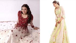 Kajal Aggarwal during the satsang and gaur pooja ahead of her wedding. Kajal Aggarwal during the satsang and gaur pooja ahead of her wedding.