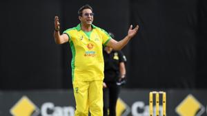 Wasim Akram reacts during the Bushfire Cricket Bash T20 match between the Ponting XI and the Gilchrist XI at Junction Oval on February 09, 2020 in Melbourne, Australia.(Getty Images) Wasim Akram reacts during the Bushfire Cricket Bash T20 match between the Ponting XI and the Gilchrist XI at Junction Oval on February 09, 2020 in Melbourne, Australia.(Getty Images)