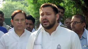 RJD leader Tejashwi Yadav speaks to media, in Patna on November 1.(File photo) RJD leader Tejashwi Yadav speaks to media, in Patna on November 1.(File photo)