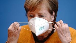 German Chancellor Angela Merkel arrives for a press conference at the Federal Press Conference association in Berlin.(AP) German Chancellor Angela Merkel arrives for a press conference at the Federal Press Conference association in Berlin.(AP)