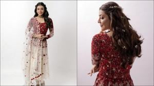 Kajal Aggarwal’s breathtaking pre-wedding satsang look is too dainty to miss(Instagram/kajalaggarwalofficial) Kajal Aggarwal’s breathtaking pre-wedding satsang look is too dainty to miss(Instagram/kajalaggarwalofficial)
