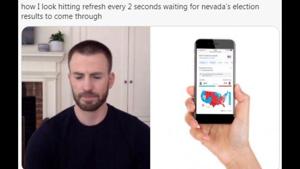 US Election 2020: People shared all sorts of memes on Nevada results.(Twitter/@gaIaxyevans) US Election 2020: People shared all sorts of memes on Nevada results.(Twitter/@gaIaxyevans)