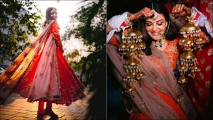 Kajal Aggarwal looks like classic vintage beauty in orange Anarkali suit(Instagram/kajalaggarwalofficial) Kajal Aggarwal looks like classic vintage beauty in orange Anarkali suit(Instagram/kajalaggarwalofficial)